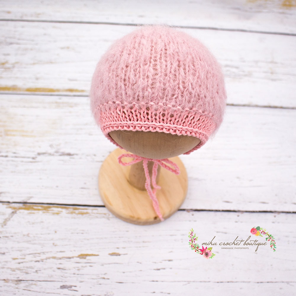Gorrito tejido a mano talla newborn - Imagen 20