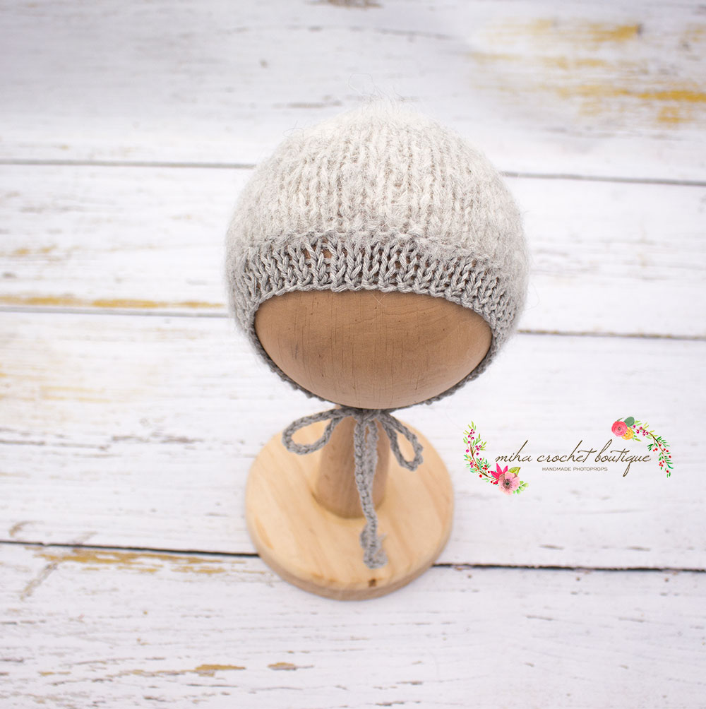 Gorrito tejido a mano talla newborn - Imagen 28