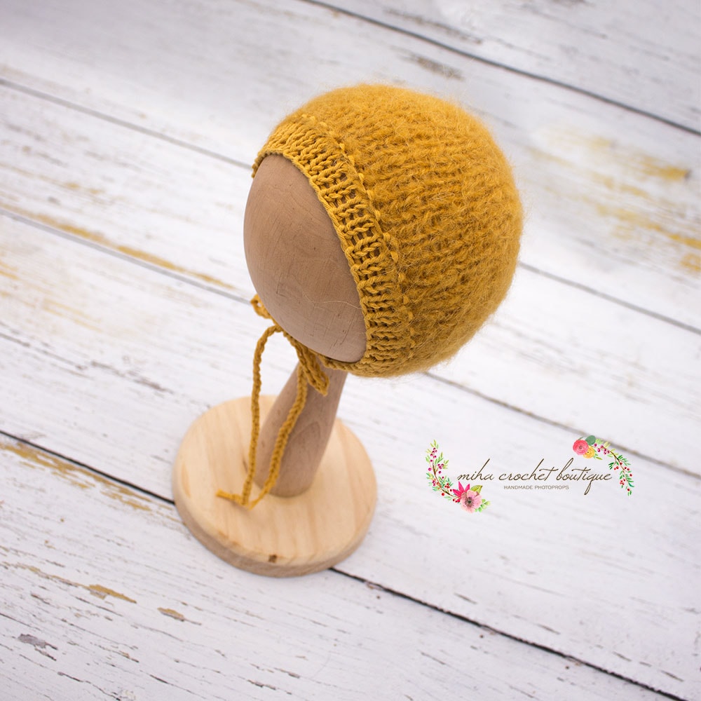Gorrito tejido a mano talla newborn - Imagen 33
