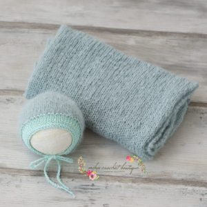 Wrap y gorrito tejido - Thumbnail Image 5