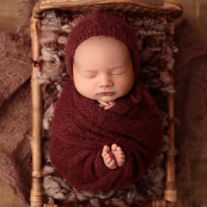 Wrap con gorrito newborn tejidos -colores otoñales