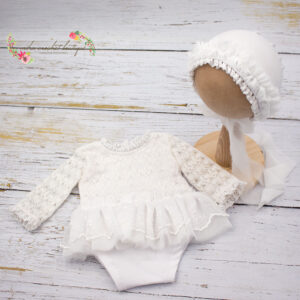 BODY CON VOLANTE Y CAPOTA NEWBORN BLANCO