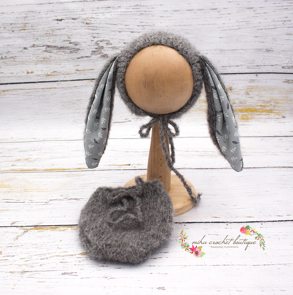 Cubrepañal y gorrito conejito newborn Varios colores - Imagen 11