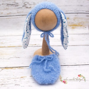 Cubrepañal y gorrito conejito newborn Varios colores - Thumbnail Image 5