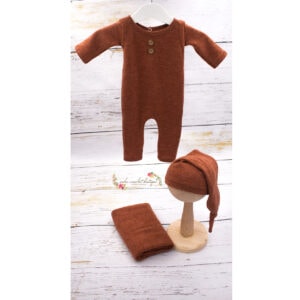 Wrap, peto y gorrito newborn