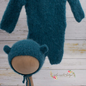Peto tejido con gorrito osito a juego 6-12 meses VARIOS COLORES - Thumbnail Image 2