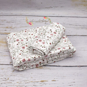 Pack floral manta puf ,wrap ,funda cojon y gorrito dormilon - Thumbnail Image 2