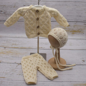 Jersey capota y pantalon tejidos  newborn