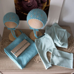Pack completo para sesiones newborn – Lana alpaca y tela certificada
